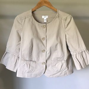 LOFT | Petite Ruffle Sleeve Jacket